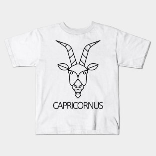 Capricornus Zodiac Sign - Black Kids T-Shirt